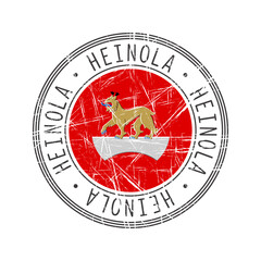 Wall Mural - Heinola city postal rubber stamp