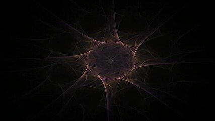 Poster - Abstract 4K Motion Background Explosion With Particles And Sphere. Atom Science Technology, energy Circle Sphere Ball, power Wire Lines Curve. Abstract Animated Motion Graphic