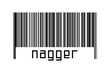 Barcode on white background with inscription nagger below