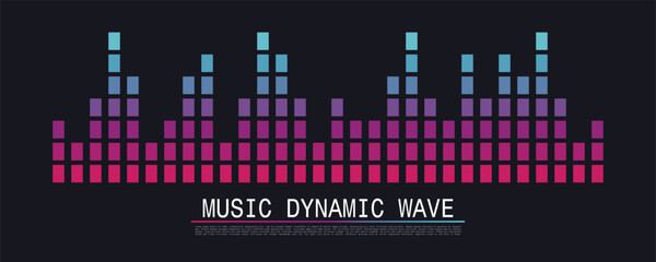 Poster - sound wave symbol of equaliser. music soundwave design. vector illustration.