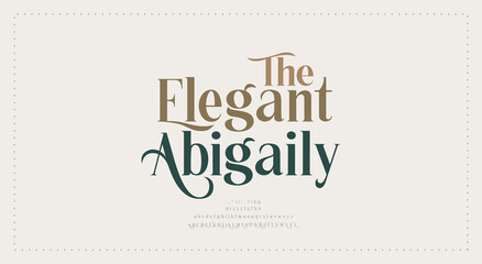 elegant wedding alphabet letters font and number. typography luxury classic lettering serif fonts de