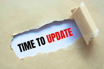Text sign showing TIME TO UPDATE