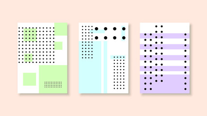Poster - Set Abstract Collection Contemporary Vector Geometric Desgin Doodle Elements Posters