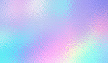 Hologram Background. Iridescent Foil Effect Texture. Holography Pattern. Pearlescent Gradient. Rainbow Surface For Design Prints. Pastel Color. Holographic Metal Patern. Delicate Background. Vector