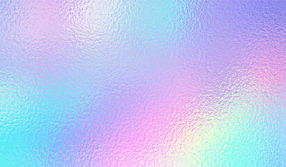 Wall Mural - Hologram background. Iridescent foil effect texture. Holography pattern. Pearlescent gradient. Rainbow surface for design prints. Pastel color. Holographic metal patern. Delicate background. Vector