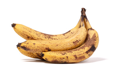 Wall Mural - Overripe bananas isolated on white background