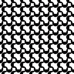 Poster - Simple hooked pattern. Vector and monochrome seamless ornament.