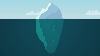 Wall Mural - Tip of The Iceberg Vector Art Animation