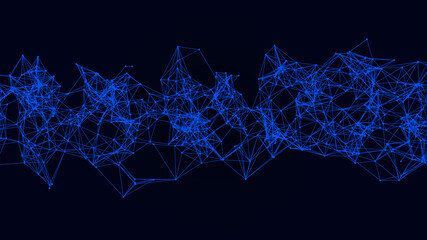 Aufkleber - poly, plexus, particles, dots, fractal, graphic, colorful, space, cyber, energy, 3d, backdrop, abstract, background, technology, network, design, line, digital, futuristic, concept, geometric, blue, b