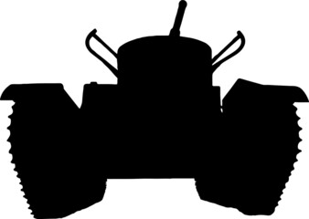 Poster -  tank isolated on white background