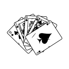 Royal Flush Poker Hand Concept
