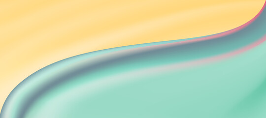 Poster - Background design with liquid yellow and green paint flow. Abstract fluid web header backdrop design