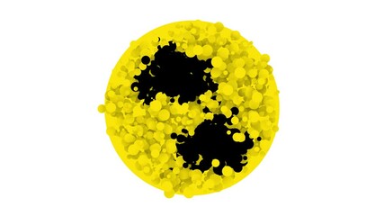 Poster - Black Cloud icon isolated on white background. 4K Video motion graphic animation