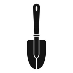 Sticker - Garden handle shovel icon, simple style