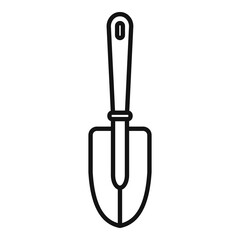Poster - Garden handle shovel icon, outline style