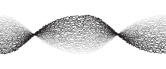 Fototapete - Abstract background with waves. Spiral lines structure as logo or icon. Noise information or big data effect.