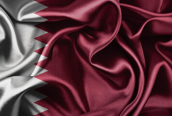 Wall Mural - Silky Qatar flag