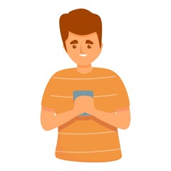 Poster - Boy like messaging network icon. Cartoon of Boy like messaging network vector icon for web design isolated on white background