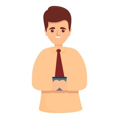Poster - Manager messaging icon. Cartoon of Manager messaging vector icon for web design isolated on white background