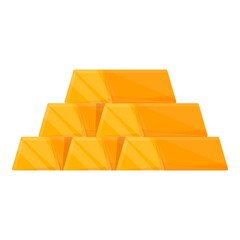 Poster - golden bar accounting icon. cartoon of golden bar accounting vector icon for web design isolated on 