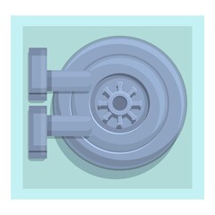 Poster - Deposit room door icon. Cartoon of Deposit room door vector icon for web design isolated on white background
