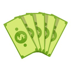 Poster - Bank cash papers icon. Cartoon of Bank cash papers vector icon for web design isolated on white background