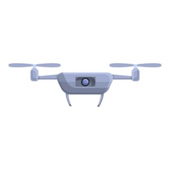 Poster - Drone technology helicopter icon. Cartoon of Drone technology helicopter vector icon for web design isolated on white background