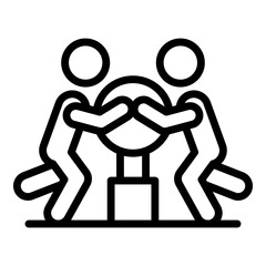 Poster - Human resources mentor icon. Outline Human resources mentor vector icon for web design isolated on white background