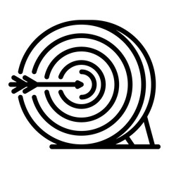 Poster - Human resources target icon. Outline Human resources target vector icon for web design isolated on white background