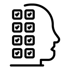 Poster - human resources research icon. outline human resources research vector icon for web design isolated 