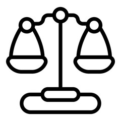 Poster - Accessible balance icon. Outline Accessible balance vector icon for web design isolated on white background