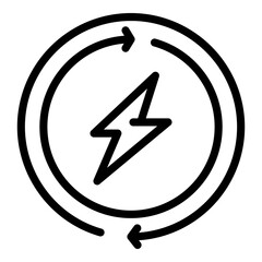 Poster - boost energy icon. outline boost energy vector icon for web design isolated on white background