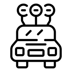 Poster - Accessible rent car icon. Outline Accessible rent car vector icon for web design isolated on white background