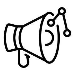 Poster - megaphone marketing icon. outline megaphone marketing vector icon for web design isolated on white b