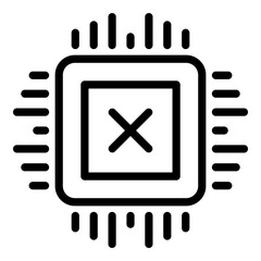 Poster - api processor icon. outline api processor vector icon for web design isolated on white background