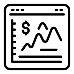 Poster - Financial planning icon. Outline Financial planning vector icon for web design isolated on white background