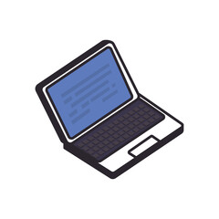 Poster - Isometric digital laptop