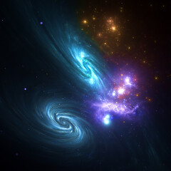 Wall Mural - computer-generated abstract fractal background.