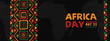 Africa Day may 25 colorful ethnic tribal art banner