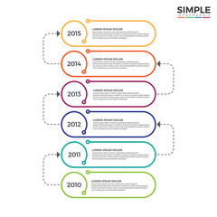 Presentation business infographic template. Minimalist vertical timeline infographic vector. Chronologie infographic template. Simple and colorful infographic design. isolated on white background