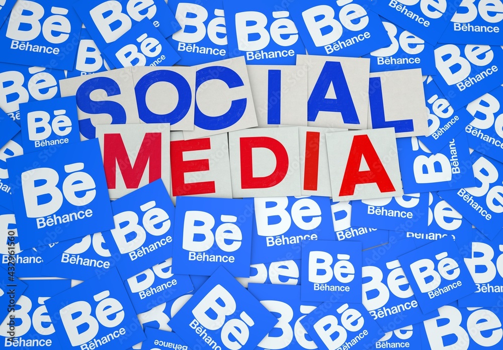 behance, social media background Stock Photo | Adobe Stock