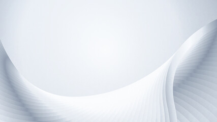 Poster - 3D render silvery white wavy texture line texture