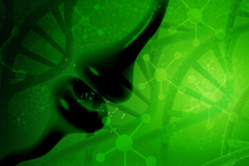 Poster - Synapse and Neuron cells sending electrical chemical signals. 3d rendering
