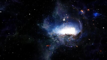 Wall Mural - nebula clouds covering a galaxy in the universe
