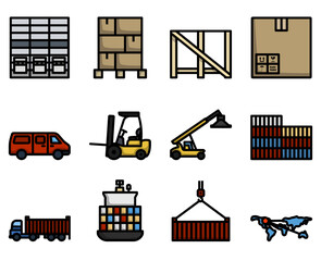 Poster - Logistics Icon Set