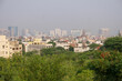 Beautiful panorama of a Gurgaon city with colorful buildings under a clear sky in India