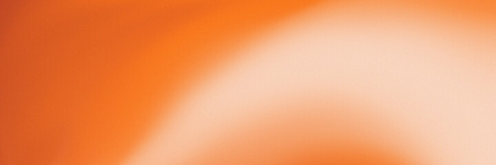 Wall Mural - Abstract natural Grainy Gradient horizontal banner, web site header Background. Orange, terracotta natural template.