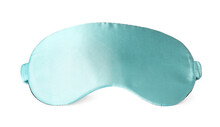 Turquoise Sleep Eye Mask Isolated On White