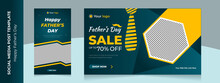 Creative Father's Day Sale Social Media Post Template Online Fashion Business Offer Promotion Banner	