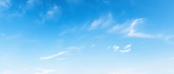 Wall Mural - panorama blue sky background with white cloud
